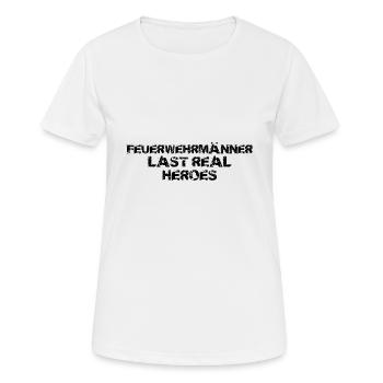 Feuerwehrmann - Frauen T-Shirt atmungsaktiv - Weiß - Vorne - AI Model Female 172 dark (172cm)