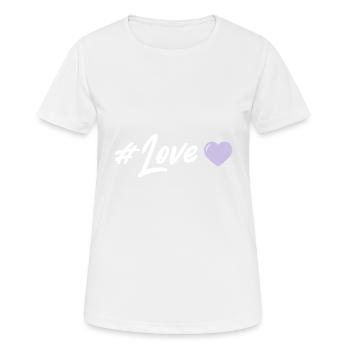 Liebe Herz - Frauen T-Shirt atmungsaktiv - Weiß - Vorne - AI Model Female 172 dark (172cm)