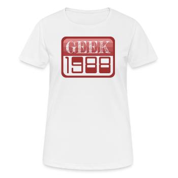 1988 - Frauen T-Shirt atmungsaktiv - Weiß - Vorne - AI Model Female 172 dark (172cm)