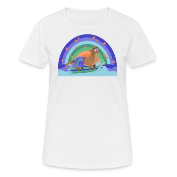 Otter Surfen Regenbogen Kidcore Kinder Geschenk - Frauen T-Shirt atmungsaktiv - Weiß - Vorne - AI Model Female 172 dark (172cm)