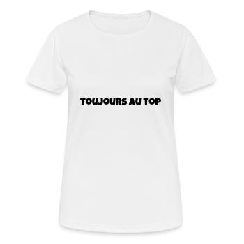 Toujours au top - T-shirt respirant Femme - blanc - Devant - AI Model Female 172 dark (172cm)
