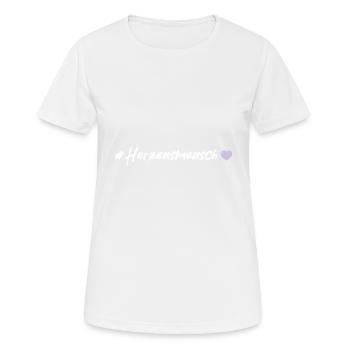 Cœur sincère - T-shirt respirant Femme - blanc - Devant - AI Model Female 172 dark (172cm)