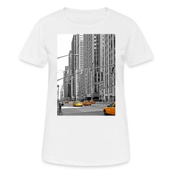 NYC Yellow Cabs Radio City - T-shirt respirant Femme - blanc - Devant - AI Model Female 172 dark (172cm)