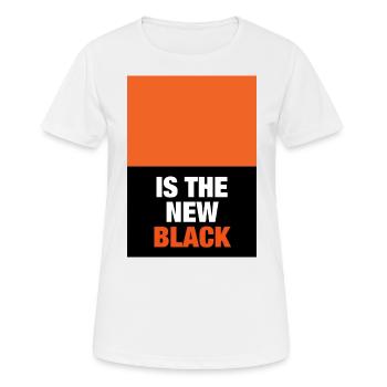 RED-YELLOW is the new BLACK - Frauen T-Shirt atmungsaktiv - Weiß - Vorne - AI Model Female 172 dark (172cm)