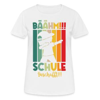Schule Geschafft Schulabsolvent Schulabgänger 2024 - Frauen T-Shirt atmungsaktiv - Weiß - Vorne - AI Model Female 172 dark (172cm)
