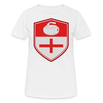 England Flag Curling Team Winter Eissport - Frauen T-Shirt atmungsaktiv - Weiß - Vorne - AI Model Female 172 dark (172cm)