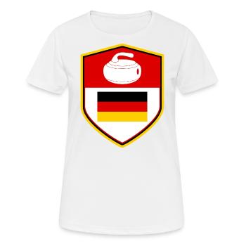 Deutschland Curling Team Wintersport Deutsche Flagge - Frauen T-Shirt atmungsaktiv - Weiß - Vorne - AI Model Female 172 dark (172cm)