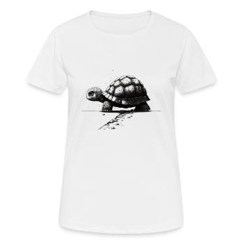 Schildkröten Stencil Design Kunst - Frauen T-Shirt atmungsaktiv - Weiß - Vorne - AI Model Female 172 dark (172cm)