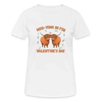 I'm moo-ving in for Valentine's day - Women's Breathable T-Shirt - white - Front - AI Model Female 172 dark (172cm)