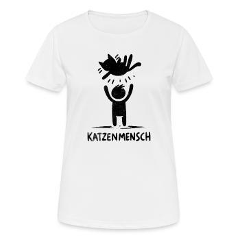 Cat Man Essential - Must-Have for - Women's Breathable T-Shirt - white - Front - AI Model Female 172 dark (172cm)