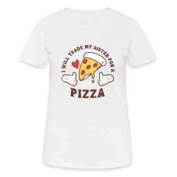 Handel Mit Pizza - Frauen T-Shirt atmungsaktiv - Weiß - Vorne - AI Model Female 172 dark (172cm)