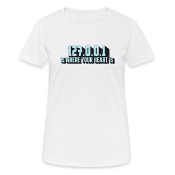 Herz Ist 127.0.0.1 – Stolz Des Programmierers - Frauen T-Shirt atmungsaktiv - Weiß - Vorne - AI Model Female 172 dark (172cm)