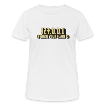 127.0.0.1 – L’âme du codage - T-shirt respirant Femme - blanc - Devant - AI Model Female 172 dark (172cm)