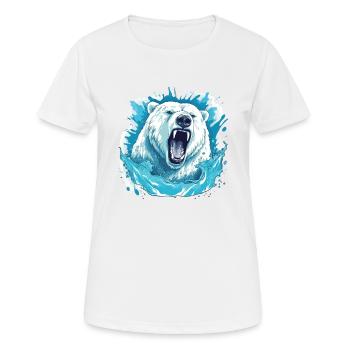 Polar Roar – Bluebear Art - Women's Breathable T-Shirt - white - Front - AI Model Female 172 dark (172cm)