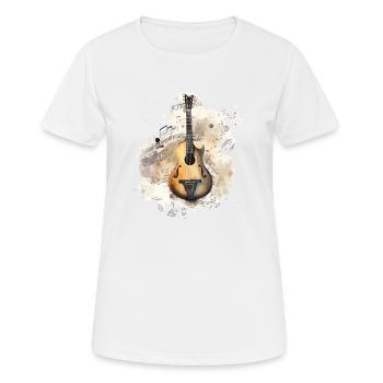 Aquarelles à la mandoline rustique – Notes de tradition - T-shirt respirant Femme - blanc - Devant - AI Model Female 172 dark (172cm)