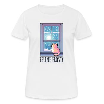 Délice félin givré - T-shirt respirant Femme - blanc - Devant - AI Model Female 172 dark (172cm)