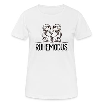 Ruhemodus Träumende Roboter Schlafanzüge - Frauen T-Shirt atmungsaktiv - Weiß - Vorne - AI Model Female 172 dark (172cm)