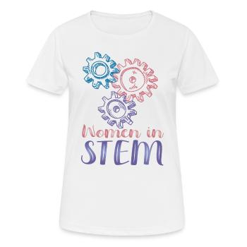 Women In Stem - Engineering - Women's Breathable T-Shirt - white - Front - AI Model Female 172 dark (172cm)