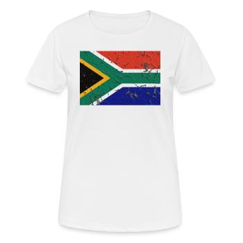 Afrique du Sud - T-shirt respirant Femme - blanc - Devant - AI Model Female 172 dark (172cm)