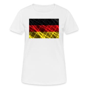 Allemagne - T-shirt respirant Femme - blanc - Devant - AI Model Female 172 dark (172cm)