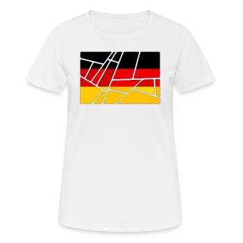 Allemagne - T-shirt respirant Femme - blanc - Devant - AI Model Female 172 dark (172cm)