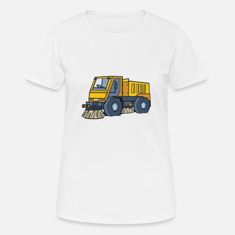 Sweeping machine garbage truck garbage collector - Women's Breathable T-Shirt - white