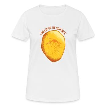 amber mosquito Mücke Moskito Bernstein science - Frauen T-Shirt atmungsaktiv - Weiß - Vorne - AI Model Female 172 dark (172cm)