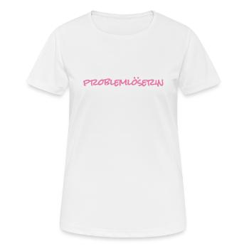 Problemlöserin Problemlöser - Frauen T-Shirt atmungsaktiv - Weiß - Vorne - AI Model Female 172 dark (172cm)