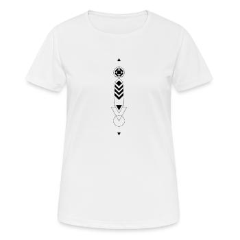 Boho Geschenkidee Indigen Federschmuck Hippie - Frauen T-Shirt atmungsaktiv - Weiß - Vorne - AI Model Female 172 dark (172cm)