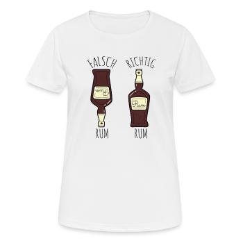 Rum mit Cola brauner Rum weißer Rum lustig - Frauen T-Shirt atmungsaktiv - Weiß - Vorne - AI Model Female 172 dark (172cm)