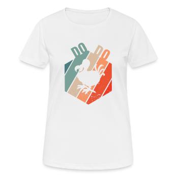 DODO Eiszeit Dinosaurier retro - Frauen T-Shirt atmungsaktiv - Weiß - Vorne - AI Model Female 172 dark (172cm)
