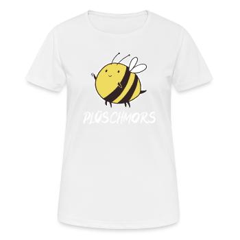 Plüschmors Plattdeutsch Hummel Biene Insekt - Frauen T-Shirt atmungsaktiv - Weiß - Vorne - AI Model Female 172 dark (172cm)
