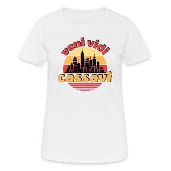 Veni vidi cassavi - T-shirt respirant Femme - blanc - Devant - AI Model Female 172 dark (172cm)
