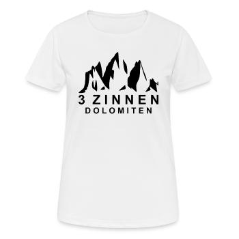 3 Pics Dolomites - T-shirt respirant Femme - blanc - Devant - AI Model Female 172 dark (172cm)