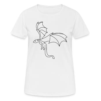 Dragon minimalist lines - Women's Breathable T-Shirt - white - Front - AI Model Female 172 dark (172cm)