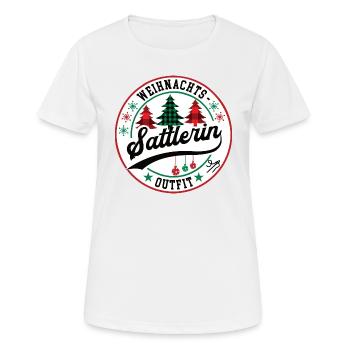 Sattlerin Weihnachten Sattlerei XMAS Meisterin - Frauen T-Shirt atmungsaktiv - Weiß - Vorne - AI Model Female 172 dark (172cm)