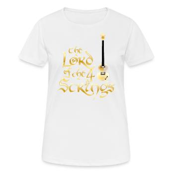 Lord of the 4 Strings - Women's Breathable T-Shirt - white - Front - AI Model Female 172 dark (172cm)