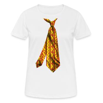 cravate cravate corbata Krawatte stropdas solmio - T-shirt respirant Femme - blanc - Devant - AI Model Female 172 dark (172cm)