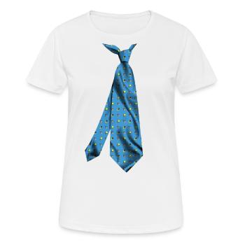 Cravate imprimée T-Shirt coloré à motif - T-shirt respirant Femme - blanc - Devant - AI Model Female 172 dark (172cm)