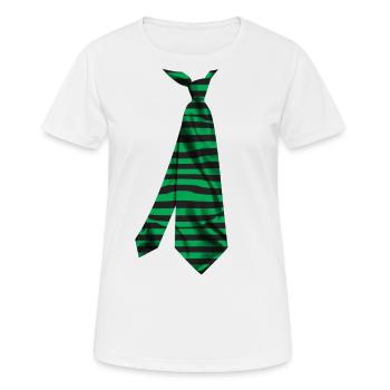 cravate Krawatte cravate stropdas corbata solmio - T-shirt respirant Femme - blanc - Devant - AI Model Female 172 dark (172cm)