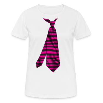 cravate corbata cravate Krawatte cravate stropdas - T-shirt respirant Femme - blanc - Devant - AI Model Female 172 dark (172cm)