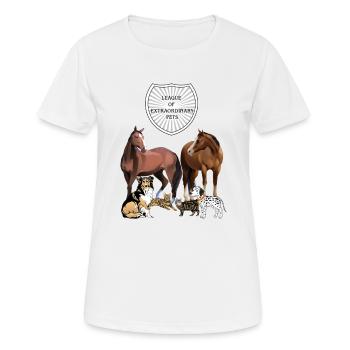 league 004 - Women's Breathable T-Shirt - white - Front - AI Model Female 172 dark (172cm)
