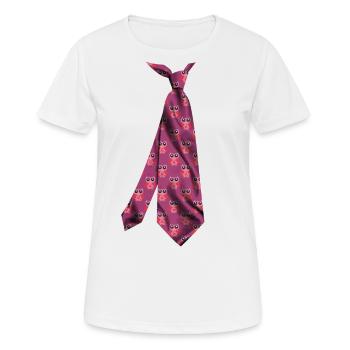 cravate Krawatte corbata stropdas cravate - T-shirt respirant Femme - blanc - Devant - AI Model Female 172 dark (172cm)