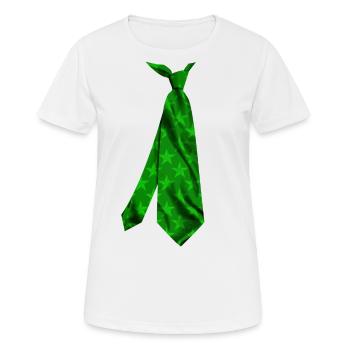 Corbata Krawatte Krawatte Krawatte Stropdas Solmio - Frauen T-Shirt atmungsaktiv - Weiß - Vorne - AI Model Female 172 dark (172cm)