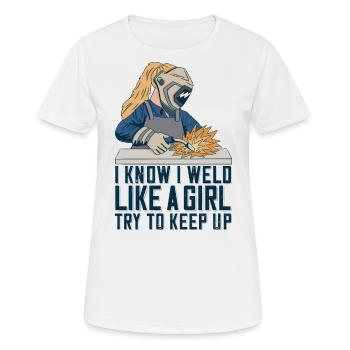 Welder Mama pour soudeurs et - T-shirt respirant Femme - blanc - Devant - AI Model Female 172 dark (172cm)