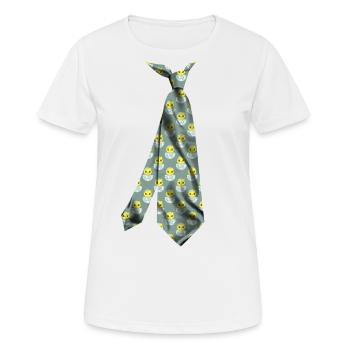 coloré imprimé cravate t-shirt design poussin - T-shirt respirant Femme - blanc - Devant - AI Model Female 172 dark (172cm)