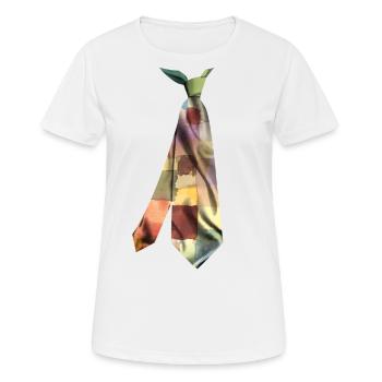 coloré imprimé cravate t-shirt aquarelles Klee - T-shirt respirant Femme - blanc - Devant - AI Model Female 172 dark (172cm)