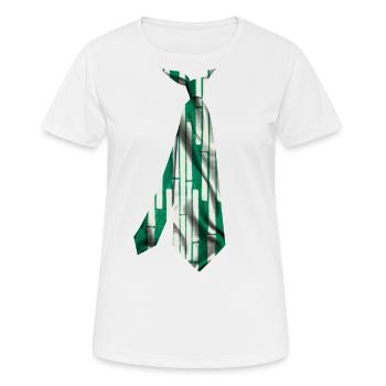 T-shirt cravate imprimé coloré motif japonais - T-shirt respirant Femme - blanc - Devant - AI Model Female 172 dark (172cm)
