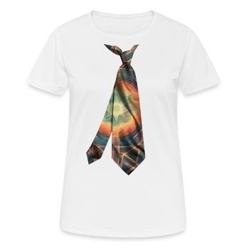 Idée cadeau de T-shirt de cravate imprimée colorée - T-shirt respirant Femme - blanc - Devant - AI Model Female 172 dark (172cm)