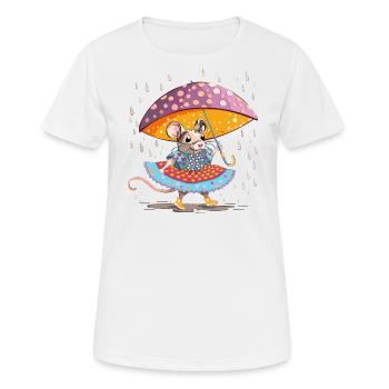 It's raining - Women's Breathable T-Shirt - white - Front - AI Model Female 172 dark (172cm)
